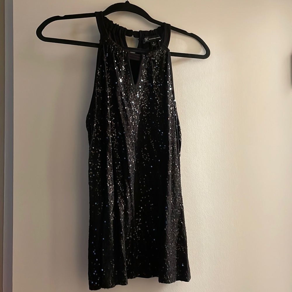 Black INC International Concepts glittering blouse